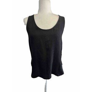 Levino Verna Silk Black Tank Top Flowy Size 6